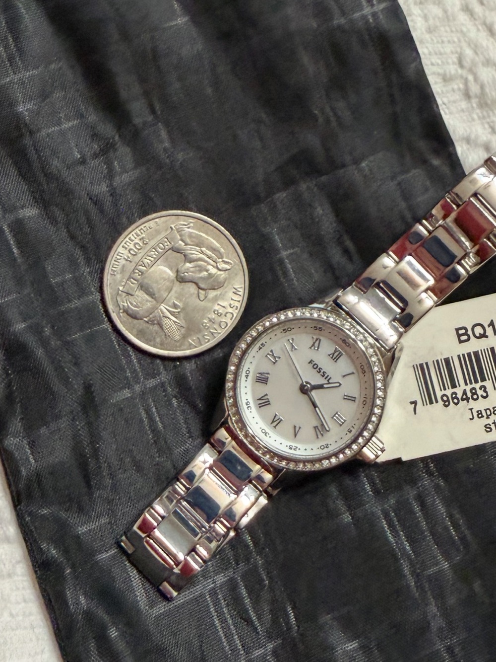 NWT! Fossil Watch Women's Silver Stainless Steel Crystal Bezel - Picture 11 of 11